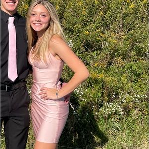 Sherri Hill Baby Pink Mini Dress